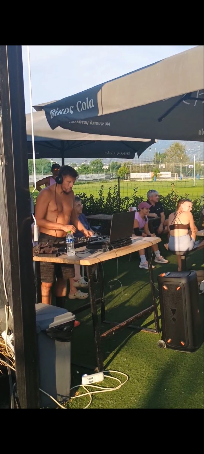 DJ Willster playing music at the tournament