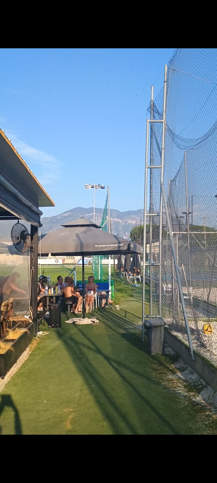 Courtside setting at River West Kalamata Sports Park